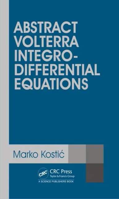 Image of - Abstract Volterra Integro-Differential Equations | Hardcover