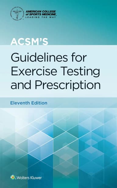 Image of - ACSMS Guidelines For Exercise Testing And Prescription 11e | Paperback