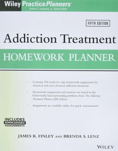 Image of - Addiction Treatment Homework Planner | 5th Edition | Paperback