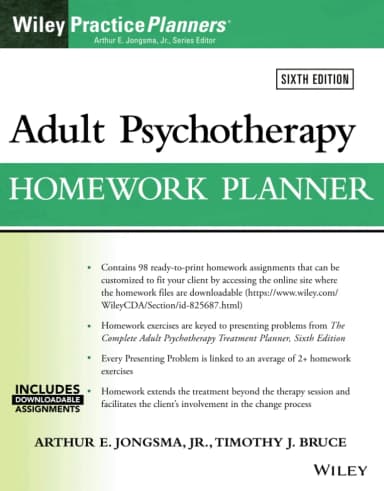 Image of - Adult Psychotherapy Homework Planner | 6th Edition | Paperback
