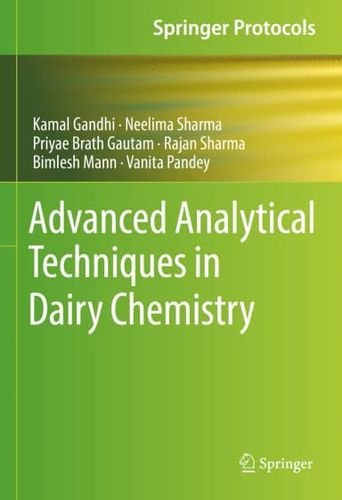 Image of - Advanced Analytical Techniques In Dairy Chemistry | Hardcover