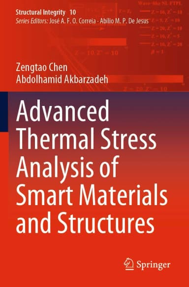 Image of - Advanced Thermal Stress Analysis Of Smart Materials And Structures | Paperback