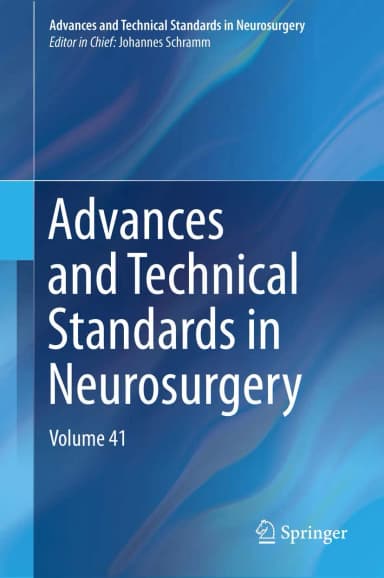 Image of - Advances and Technical Standards in Neurosurgery | Hardcover