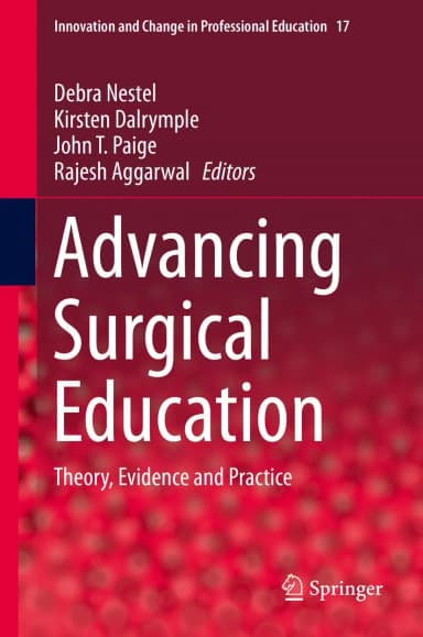 Image of - Advancing Surgical Education Theory Evidence And Practice | Hardcover