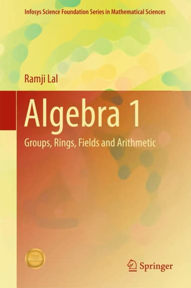 Image of - Algebra 1 Groups Rings Fields And Arithmetic | Hardcover