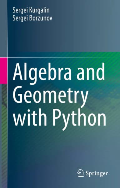 Image of - Algebra And Geometry With Python | Paperback