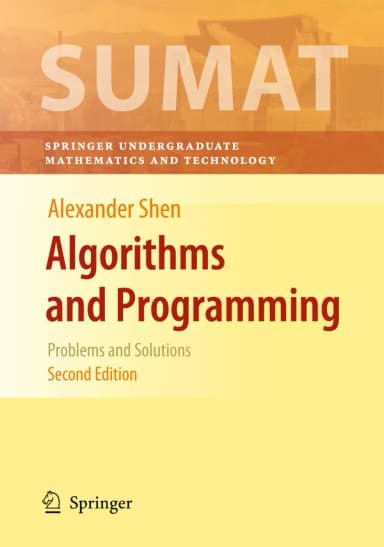 Image of - Algorithms And Programming Problems And Solutions | 2nd Edition | Paperback