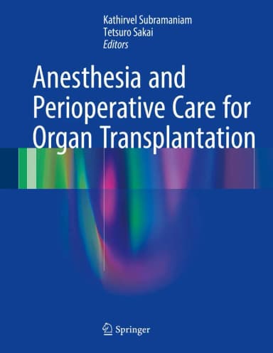 Image of - Anesthesia and Perioperative Care for Organ Transplantation | Hardcover