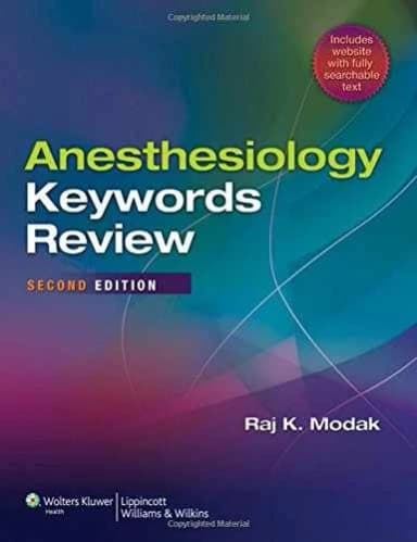 Image of - Anesthesiology Keywords Review | 2nd Edition | Paperback