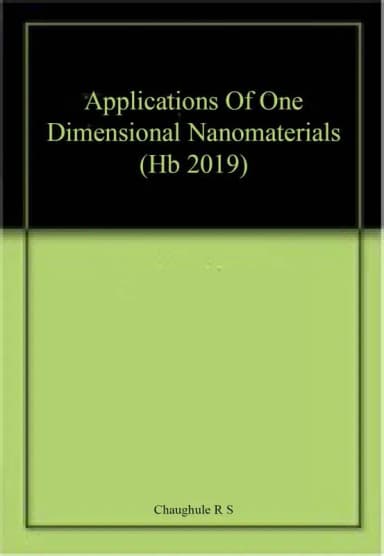 Image of - Applications Of One Dimensional Nanomaterials | Hardcover