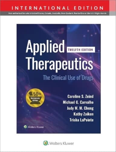 Image of - Applied Therapeutics The Clinical Use Of Drugs 2 Vol Set 12nd Editiond (Ie) | Hardcover
