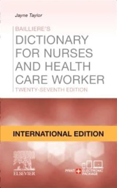 Image of - Baillieres Dictionary For Nurses And Health Care Worker | 27th Edition (IE) | Paperback
