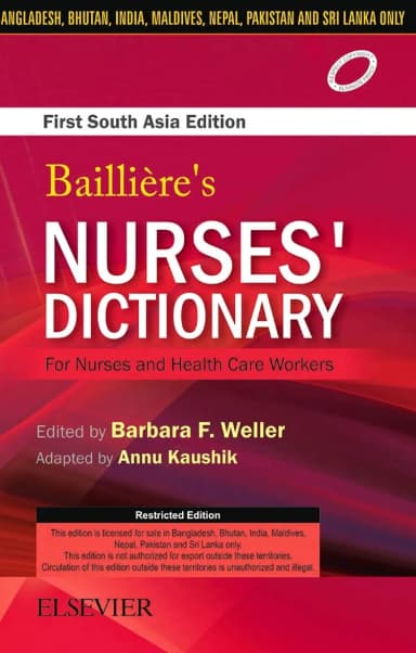 Image of - Baillieres Nurses Dictionary | Paperback