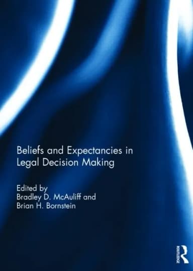Image of - Beliefs and Expectancies in Legal Decision Making | Hardcover