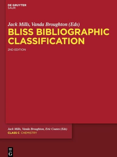 Image of - Bliss Bibliographic Classification | 2nd Edition | Hardcover