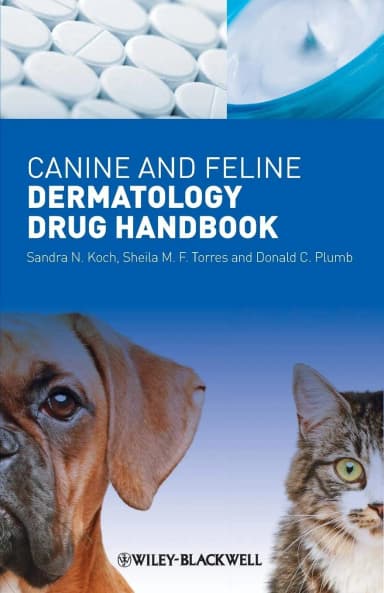 Image of - Canine and Feline Dermatology Drug Handbook | Paperback