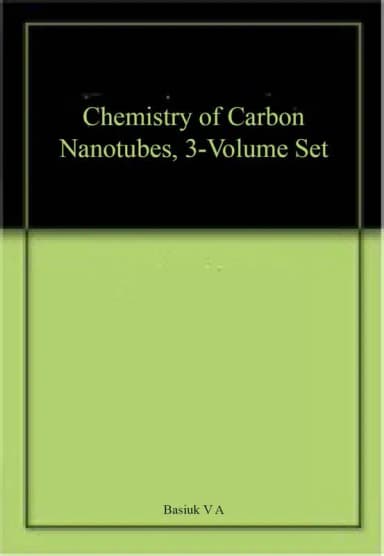 Image of - Chemistry Of Carbon Nanotubes 3 Vol Set | Hardcover