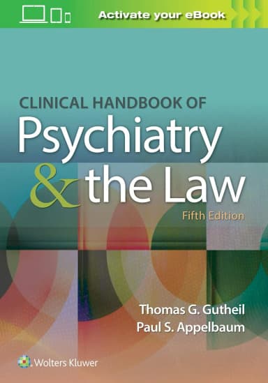 Image of - Clinical Handbook of Psychiatry and the Law | 5th Edition | Hardcover