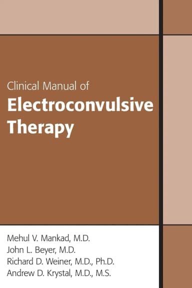Image of - Clinical Manual of Electroconvulsive Therapy | Paperback