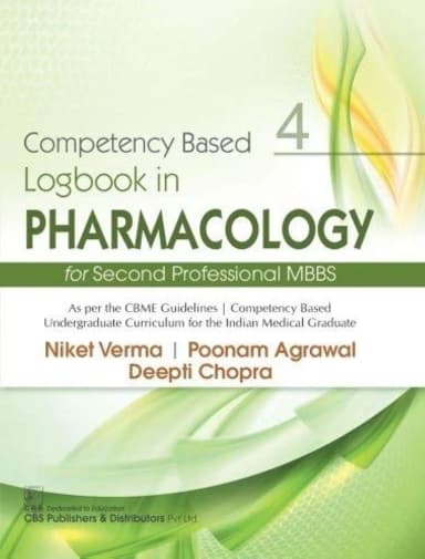Image of - Competency Based Logbook In Pharmacology S For Second Professional MBBS | Paperback