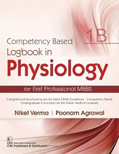 Image of - Competency Based Logbook Physiology For First Professional Mbbs 1B | Paperback