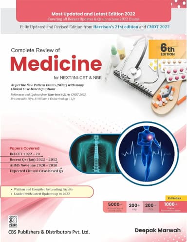 Image of - Complete Review Of Medicine For Next/Inc-Cet And Nbe 6th Edition | Paperback
