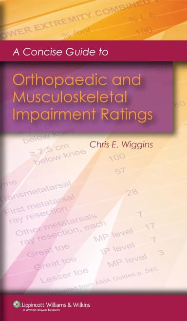 Image of - A Concise Guide to Orthopaedic and Musculoskeletal Impairment Ratings | Paperback