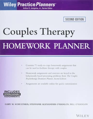 Image of - Couples Therapy Homework Planner | 2nd Edition | Paperback