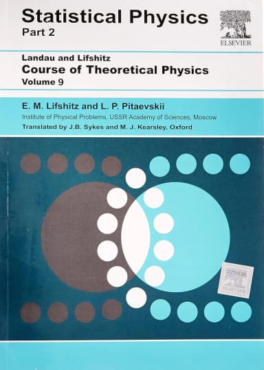 Image of - Course of Theoretical Physics | Volume 9 Statistical Physics | Part-2