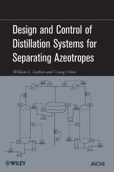 Image of - Design and Control of Distillation Systems for Separating Azeotropes | Hardcover