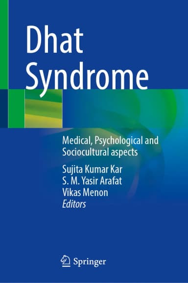 Image of - Dhat Syndrome Medical Psychological And Sociocultural Aspects | Hardcover