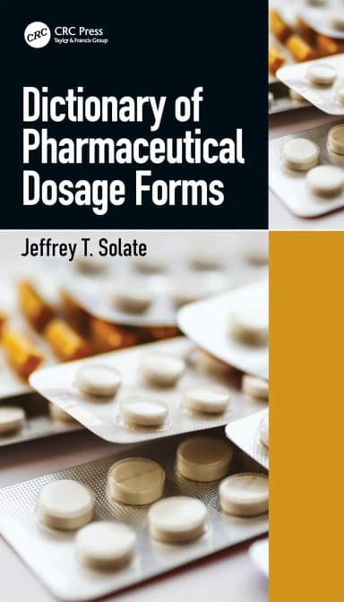 Image of - Dictionary Of Pharmaceutical Dosage Forms | Paperback