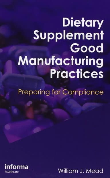 Image of - Dietary Supplement Good Manufacturing Practices | Hardcover