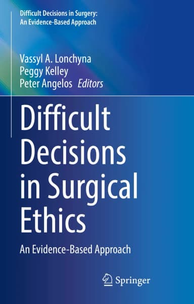 Image of - Difficult Decisions In Surgical Ethics An Evidence Based Approach | Hardcover