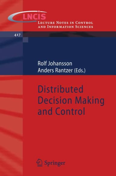 Image of - Distributed Decision Making and Control | Paperback
