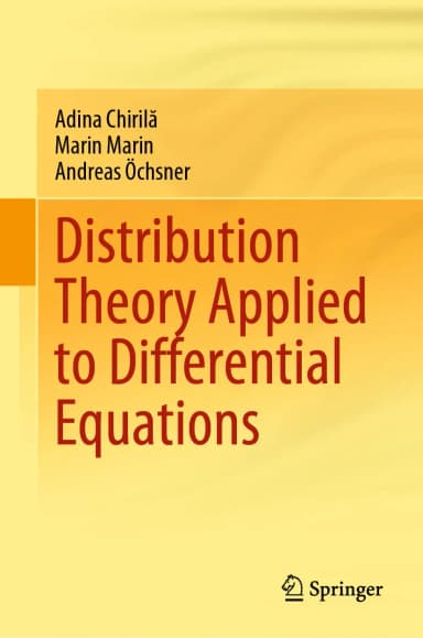 Image of - Distribution Theory Applied To Differential Equations | Hardcover