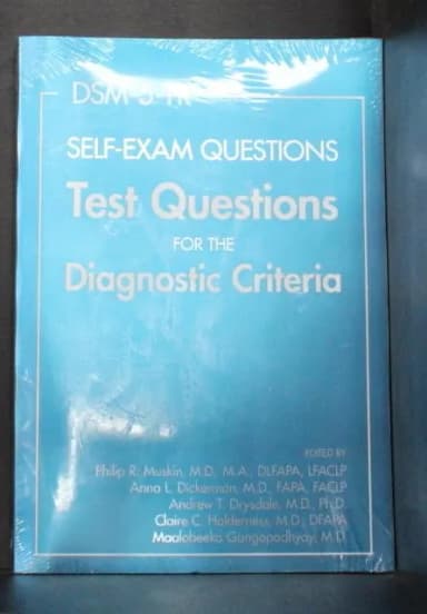 Image of - Dsm 5 Tr® Self Exam Questions Test Questions For The Diagnostic Criteria | Paperback