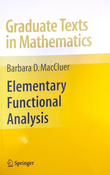 Image of - Elementary Functional Analysis Graduate Texts in Mathematics | Paperback
