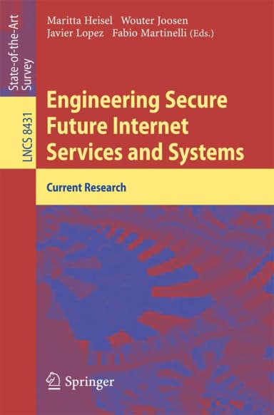 Image of - Engineering Secure Future Internet Services and Systems | Paperback
