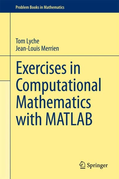 Image of - Exercises in Computational Mathematics with MATLAB | Hardcover