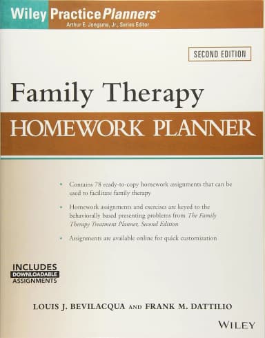 Image of - Family Therapy Homework Planner | 2nd Edition | Paperback