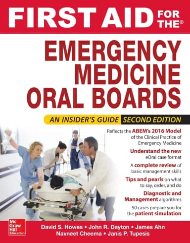 Image of - First Aid For The Emergency Medicine Oral Boards 2nd Edition | Paperback