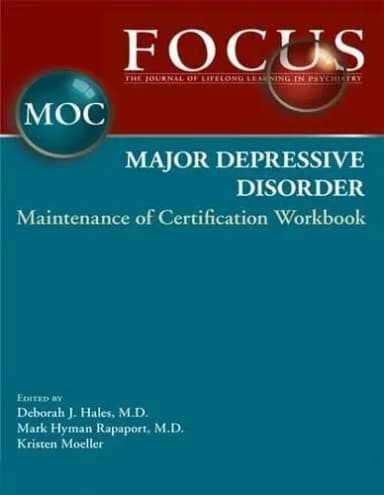 Image of - Focus Major Depressie Disorder Maintenance of Certification Workbook | Paperback