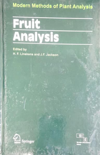 Image of - Fruit Analysis Modern Methods of Plant Analysis | Hardcover