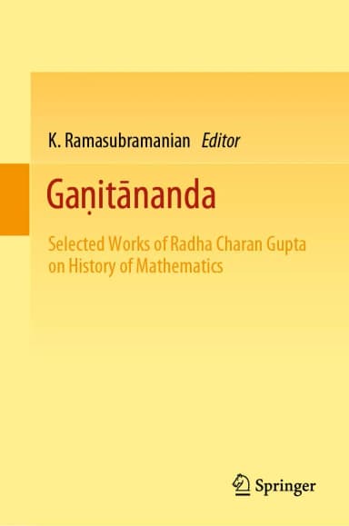 Image of - Ganitananda Selected Works Of Radha Charan Gupta On History Of Mathematics | Hardcover