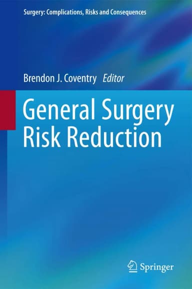 Image of - General Surgery Risk Reduction | Hardcover