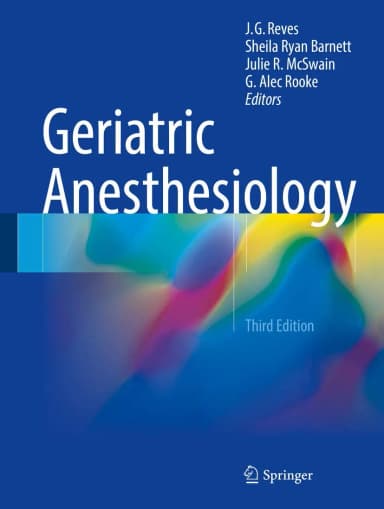 Image of - Geriatric Anesthesiology | Third Edition | Hardcover