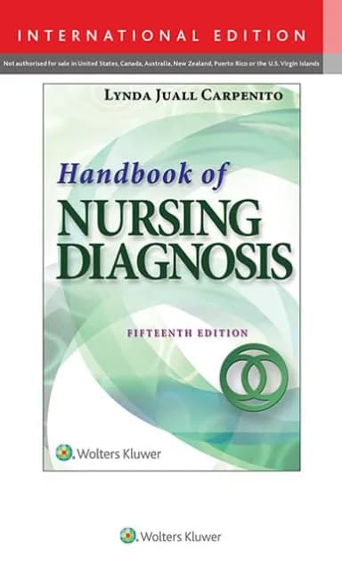 Image of - Handbook Of Nursing Diagnosis 15th Edition (Ie) | Paperback
