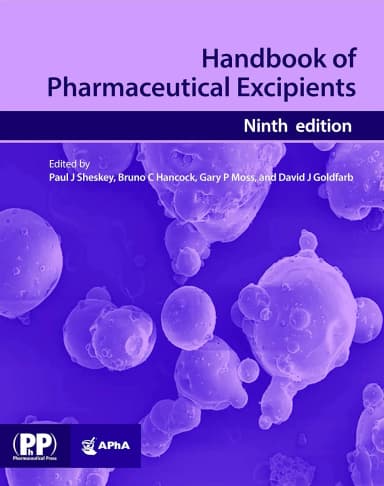 Image of - Handbook Of Pharmaceutical Excipients | 9e | Hardcover