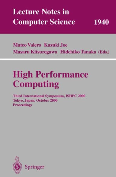 Image of - High Performance Computing (Lecture Notes in Computer Science)